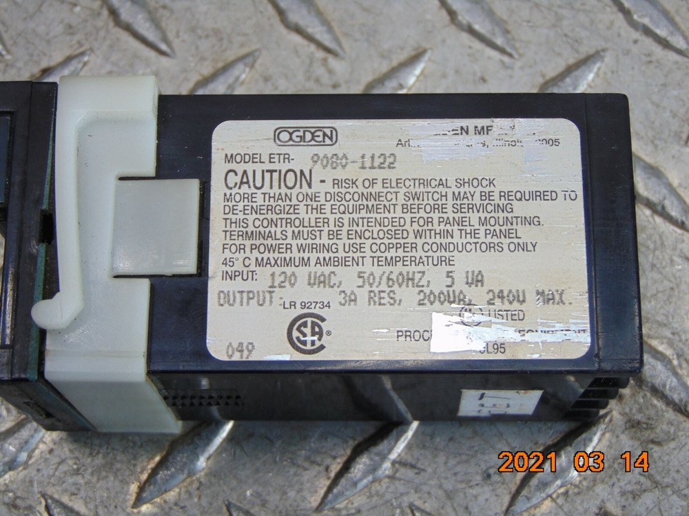 OGDEN ETR-9080-1122 TEMPERATURE CONTROLLER **FREE SHIPPING** see description
