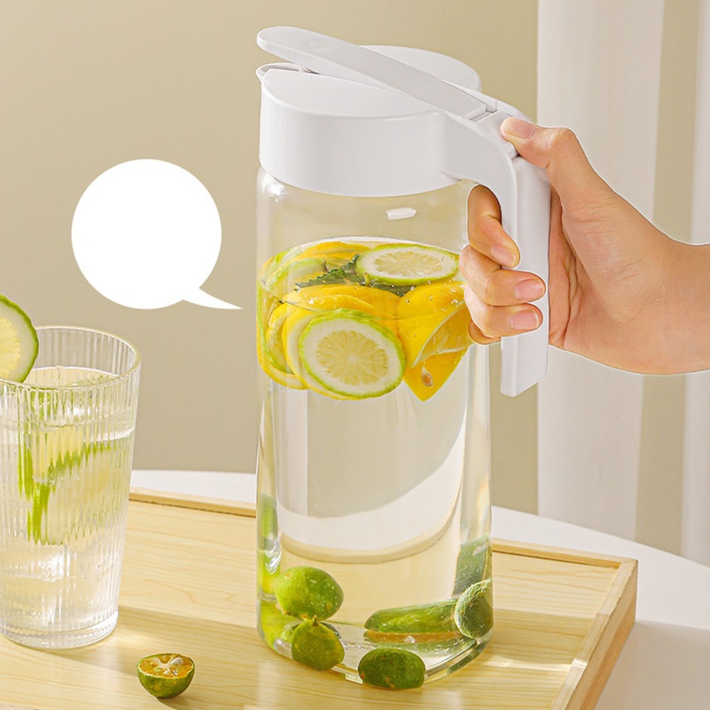 1Pc Household Press-Type Large-Capacity Cold Water Kettle w/Handle for Fruit Tea