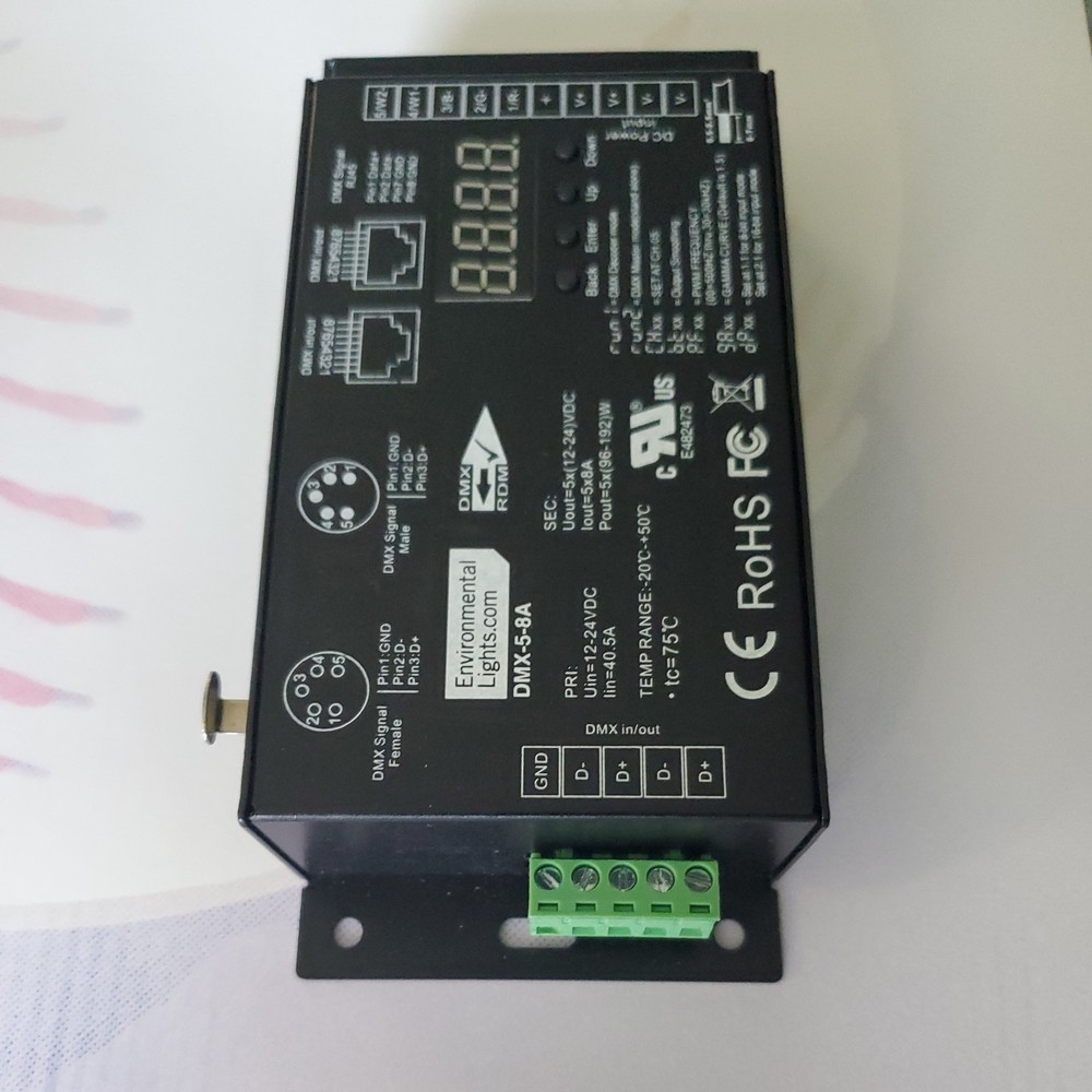 StudioPro 5 Channel DMX Digital Decoder - 8A per Channel