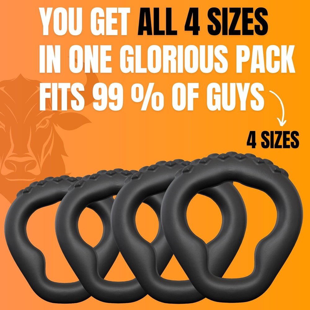 BULLRING GET MAX Size & Stamina Ring – 6 Pressure Point Design