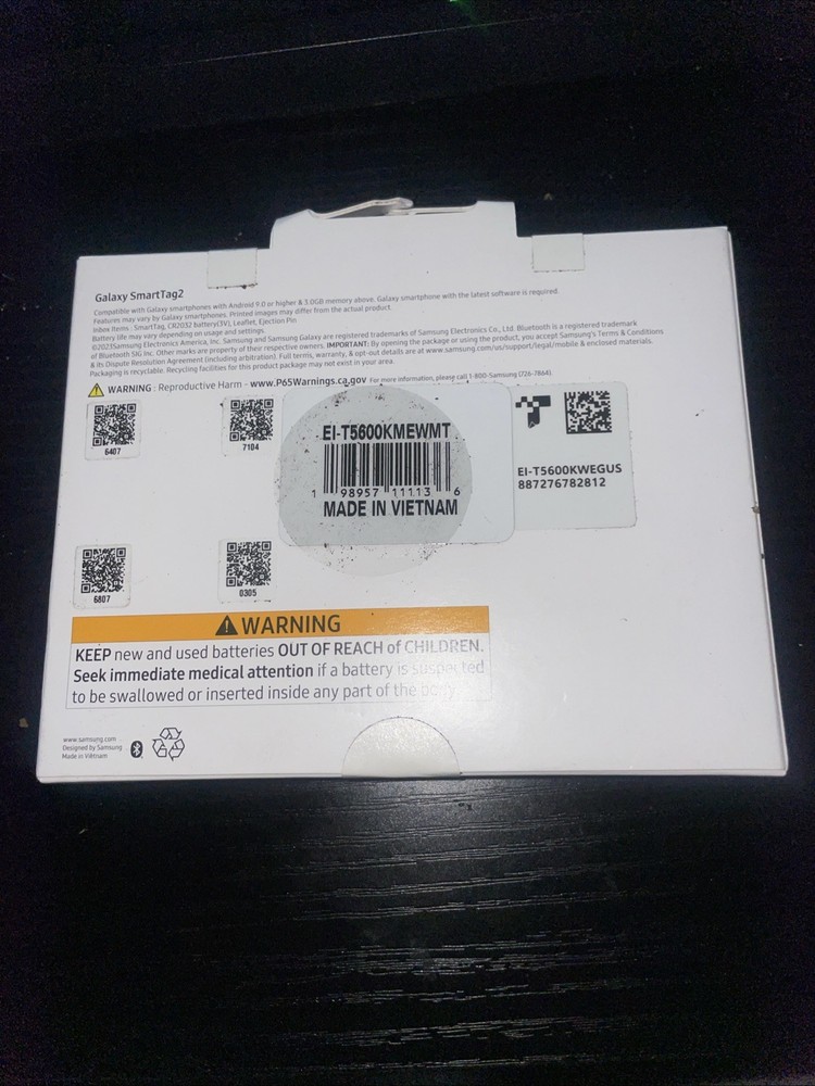 Samsung SmartTag2 Bluetooth Tracker - Black