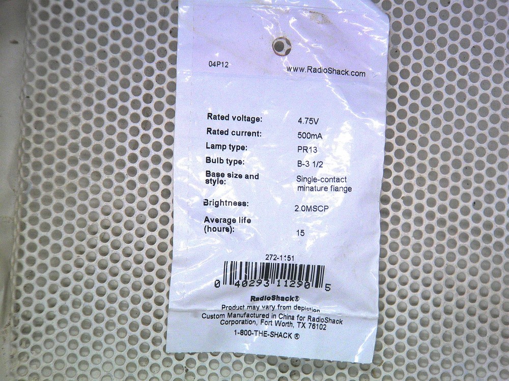 RadioShack 4.75V 500mA Replacement Lamp (2-Pack)