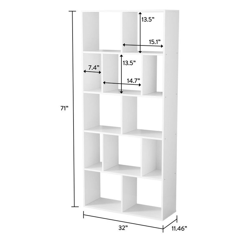 Modern 12-Cube Bookcase Vertical Shelving Storage Unit Open Back Organizer New
