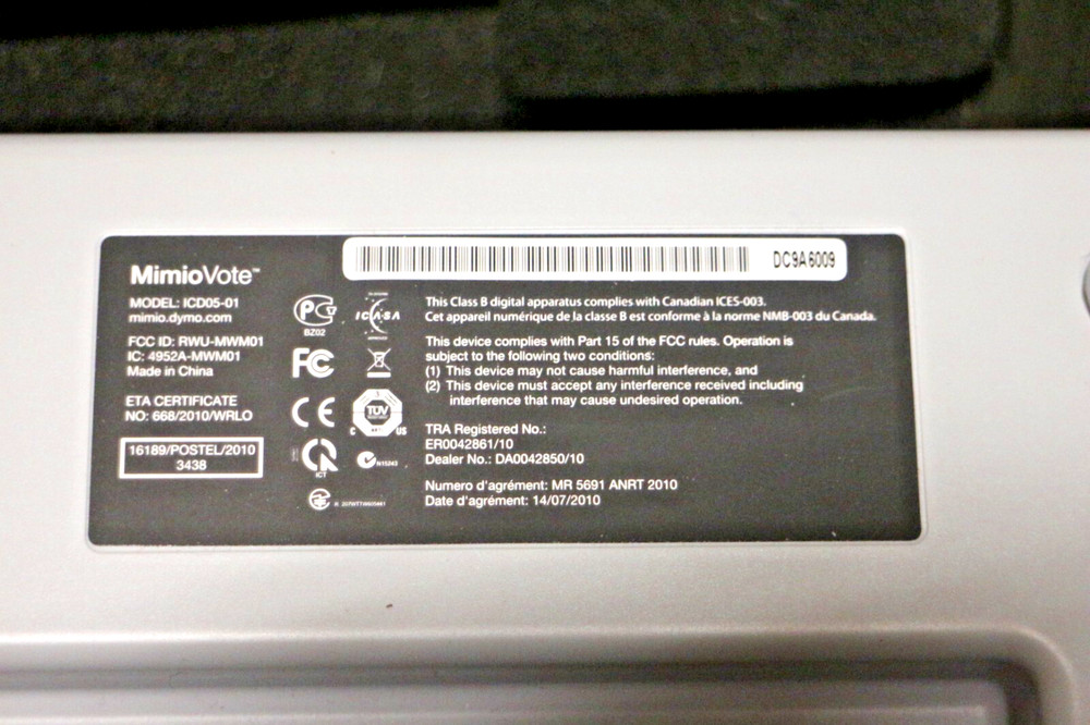 Dymo MimioVote Student Response System for 32 students w Charging /Storage Case