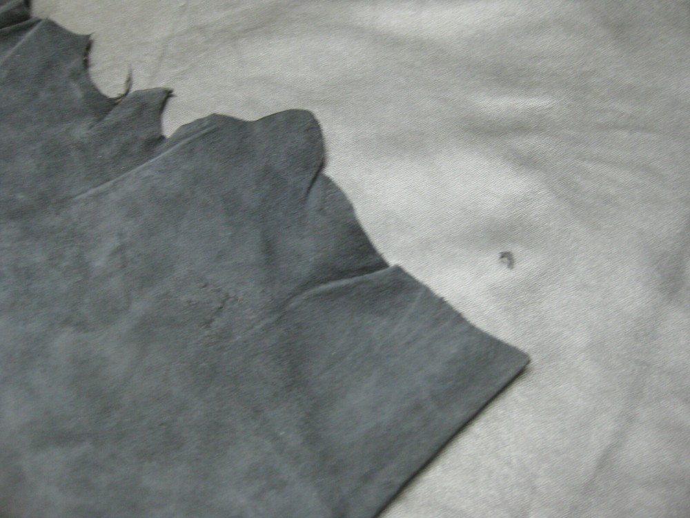 Black Italian Lamb Leather Hide #0010466