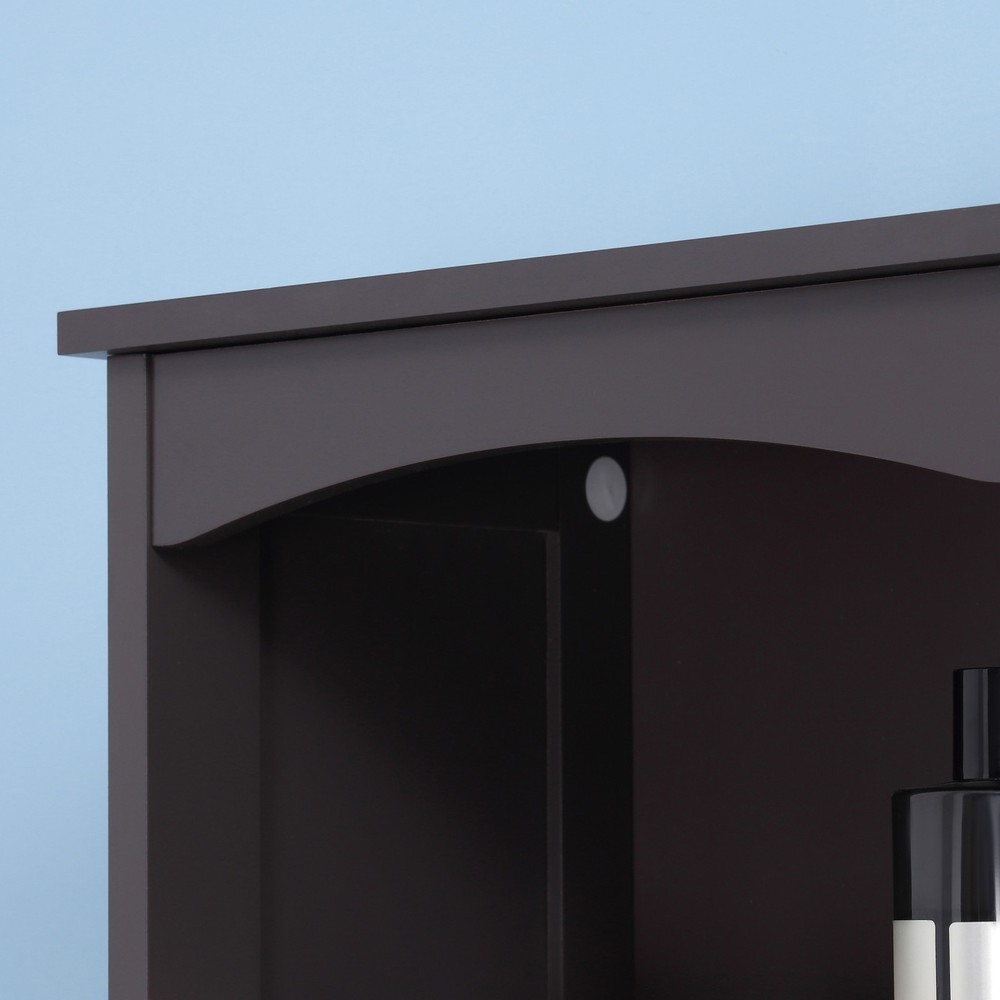 Bathroom Cabinet Ample Storage Space with Three Level Open Shelves