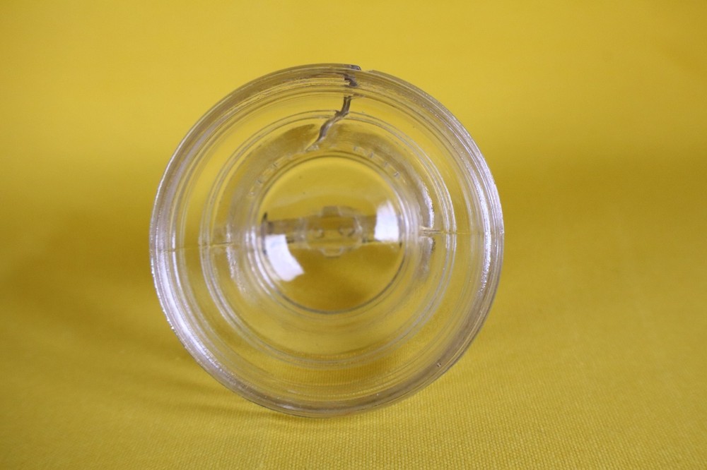 Liberty Bell Clear Glass with Wire Handle Candy Container No Screw Cap