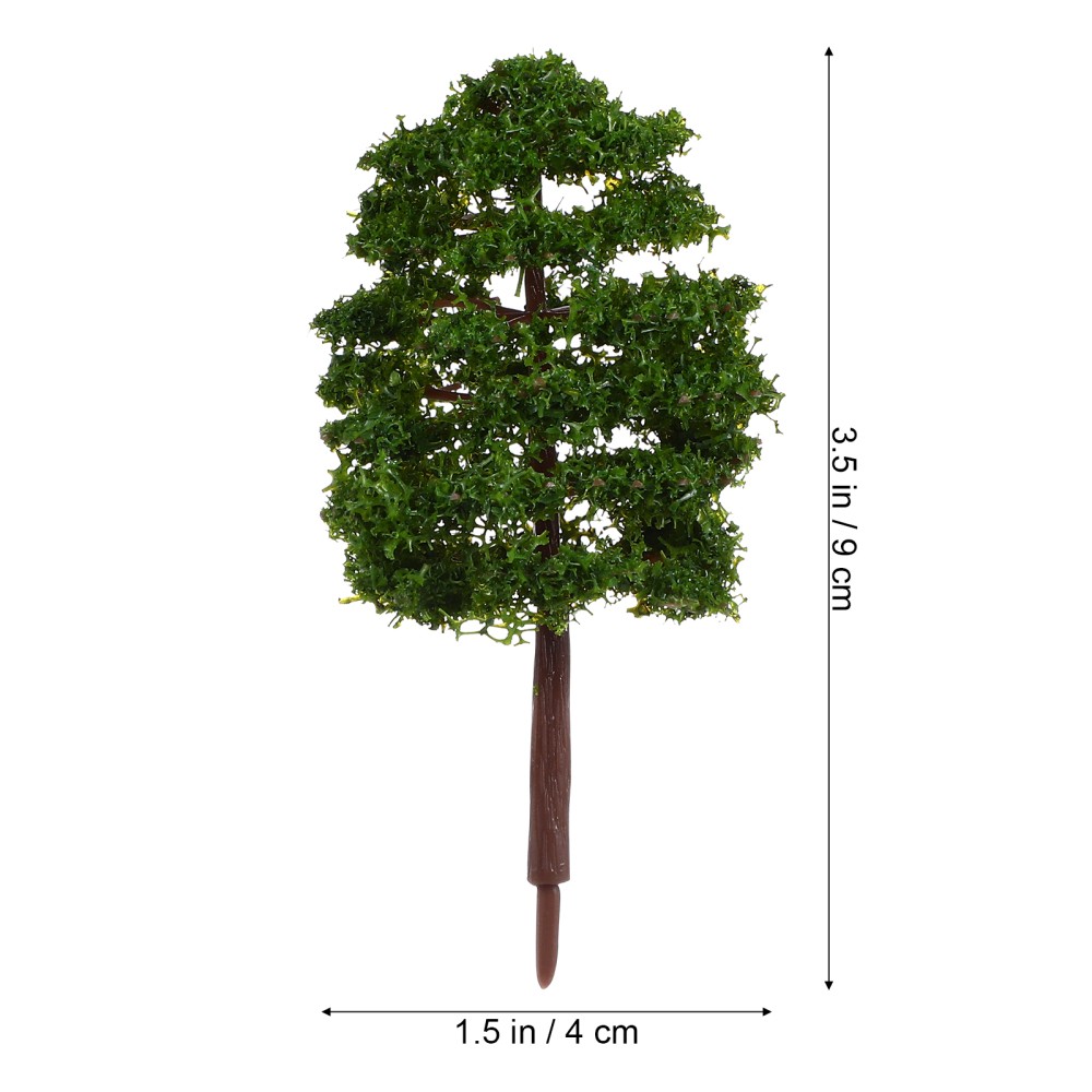 20 Pcs Plastic 9 CM Green Model Trees for Architectural Scenery Layout
