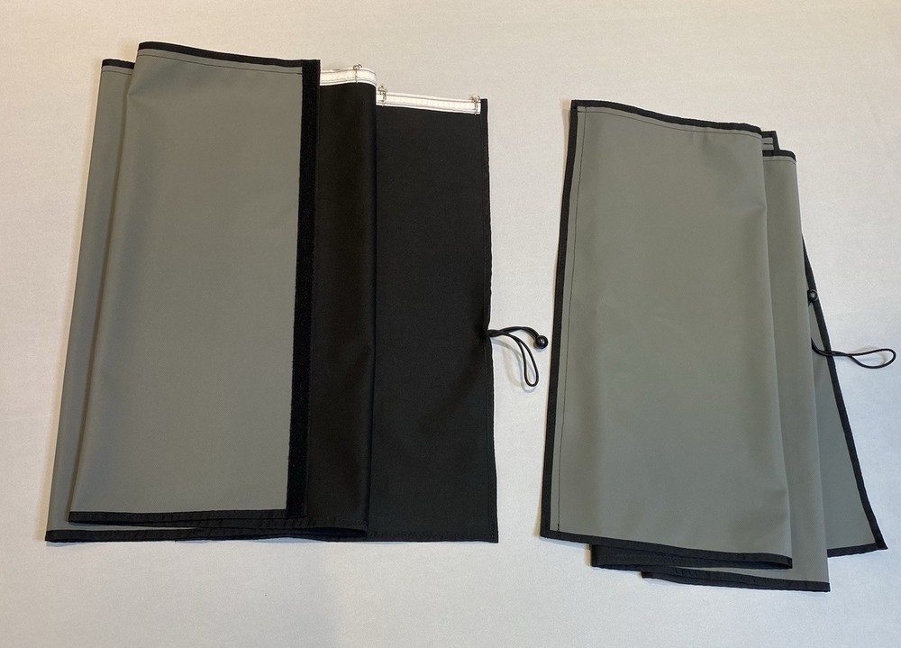 Freightliner Classic FLD Windshield Curtains. New. Grey