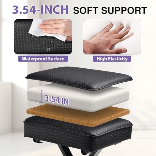 Adjustable Piano Bench Keyboard Stool - Extra Comfortable Piano Bench Black