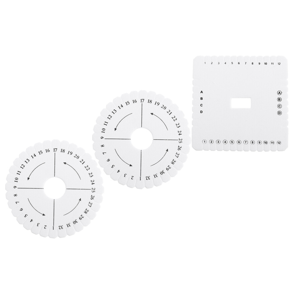 3PCS Practical Beading Cord Discs Braiding Boards Handmade Weaving Disk Plates