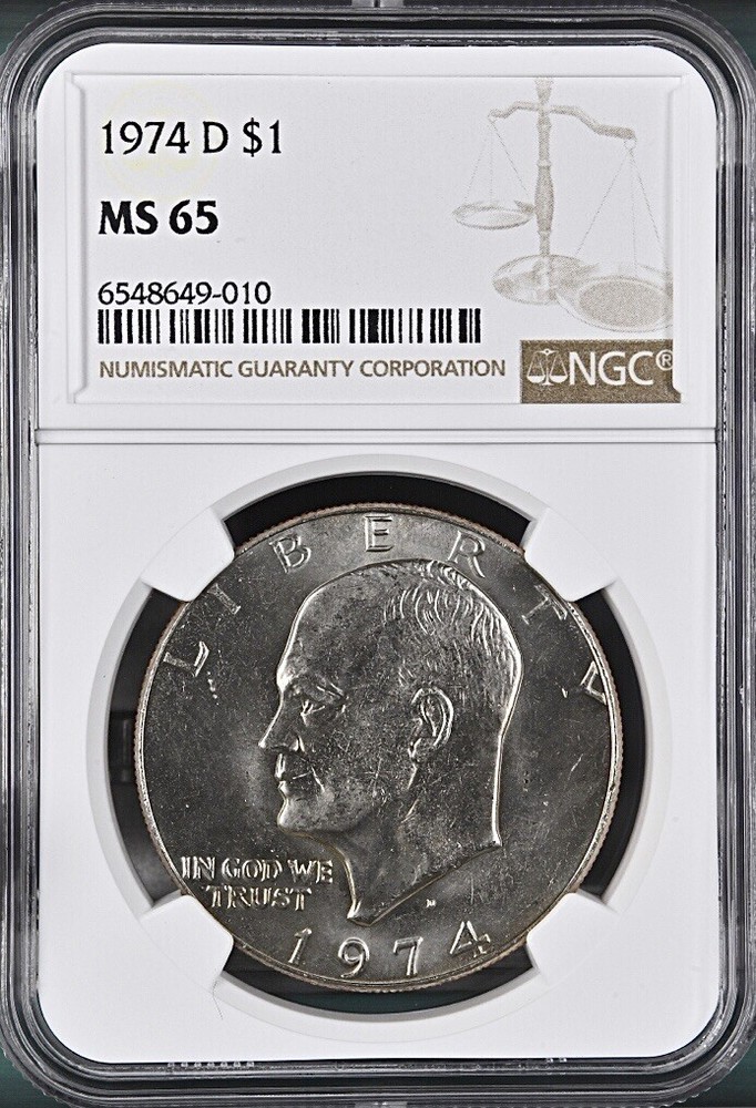 1974-D $1 Eisenhower  Dollar NGC MS65   6548649-010