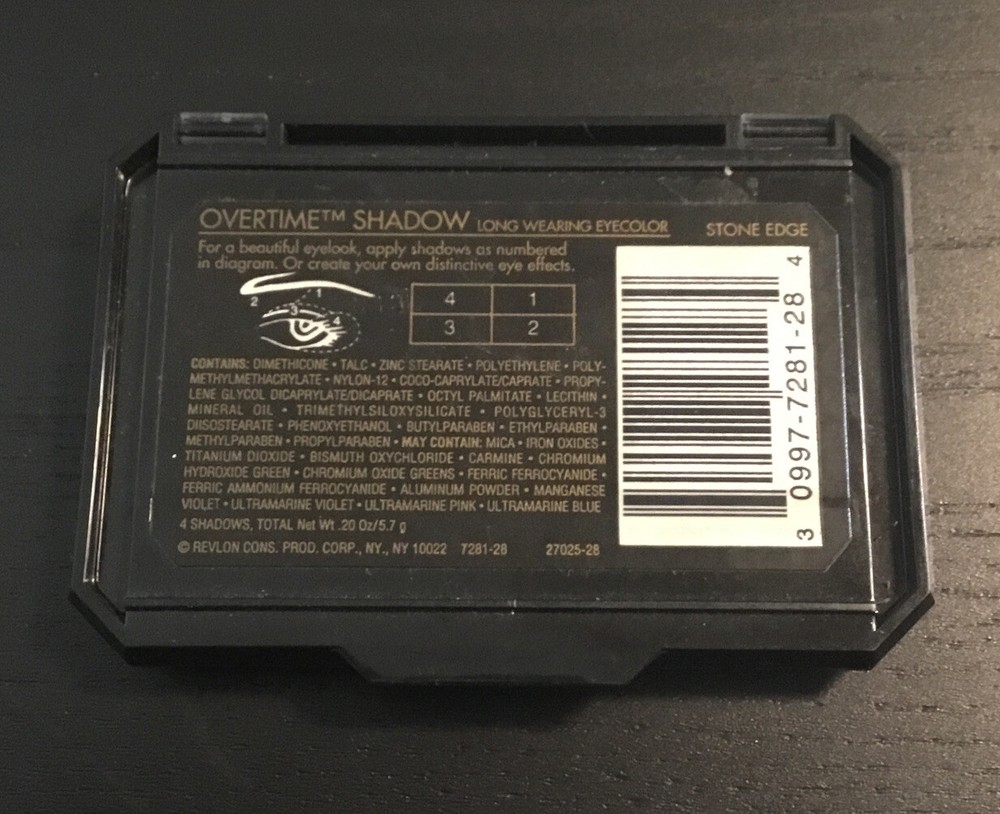 Revlon Overtime Eyeshadow Net Wt .20 oz Stone Edge New