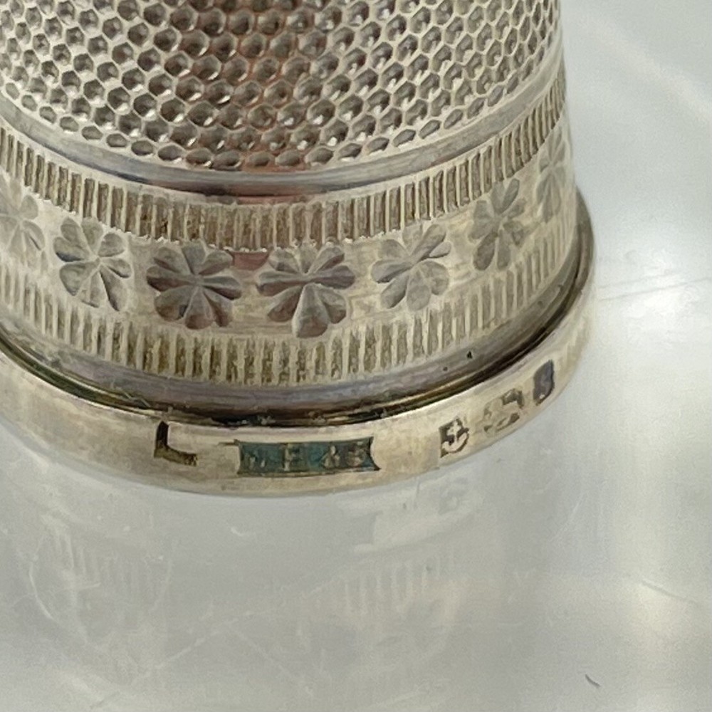 Vintage Solid Sterling Silver Thimble 2cm Probably David Hollander 1981 L #6