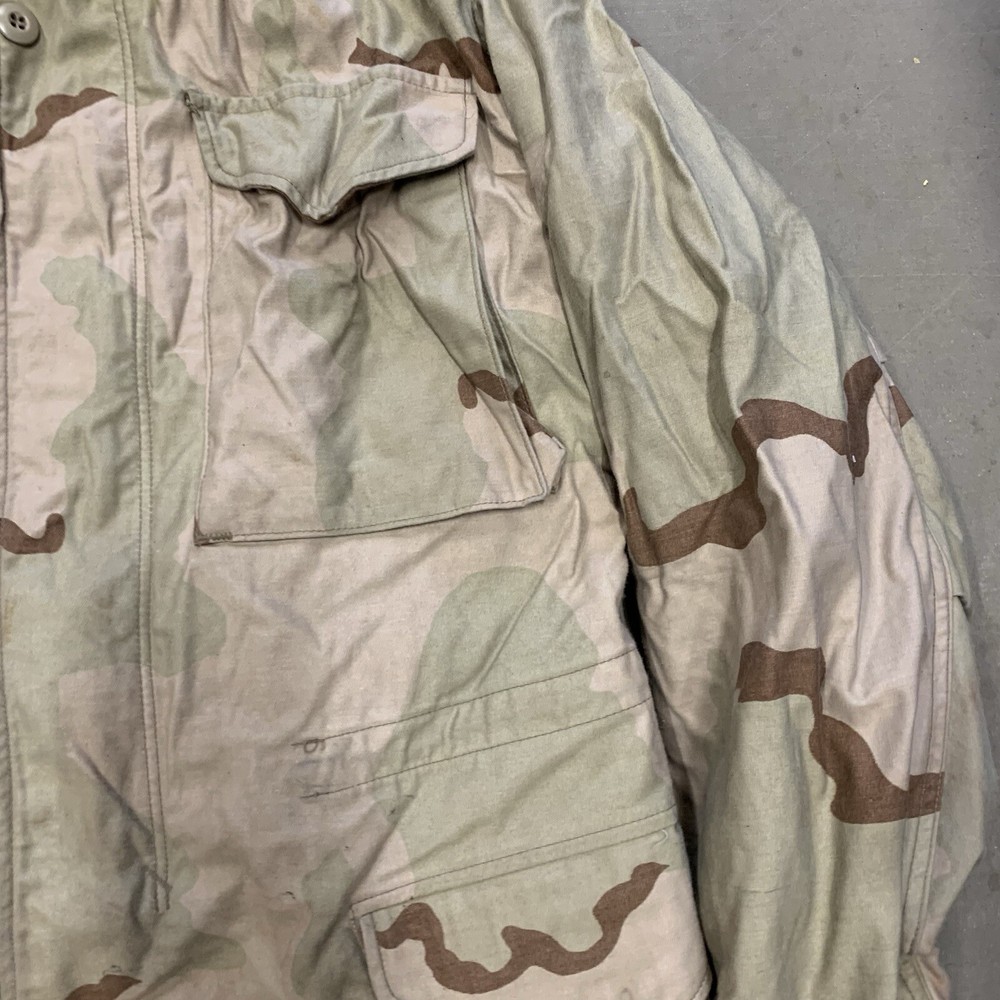 USGI Coat, Cold Weather, Field, Desert Camouflage Pattern, Size Small Long, EUC