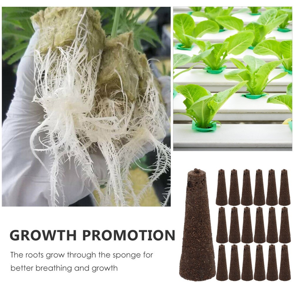 50Pcs Cone Shape Hydroponic Sponges Cultivate Vegetable
