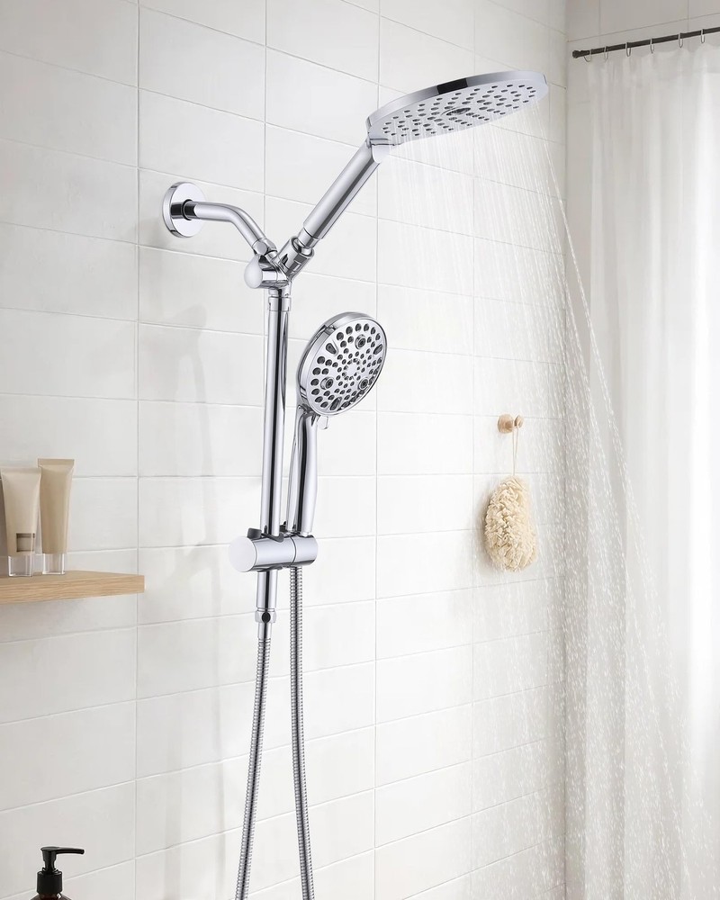 High Pressure Rainfall Shower Head with Handheld Combo, 10 Setting Handheld S...