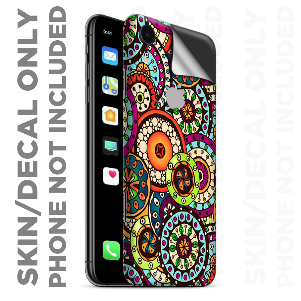 Skins Decal Wrap for Apple iPhone XR - Ethnic Circles Pattern
