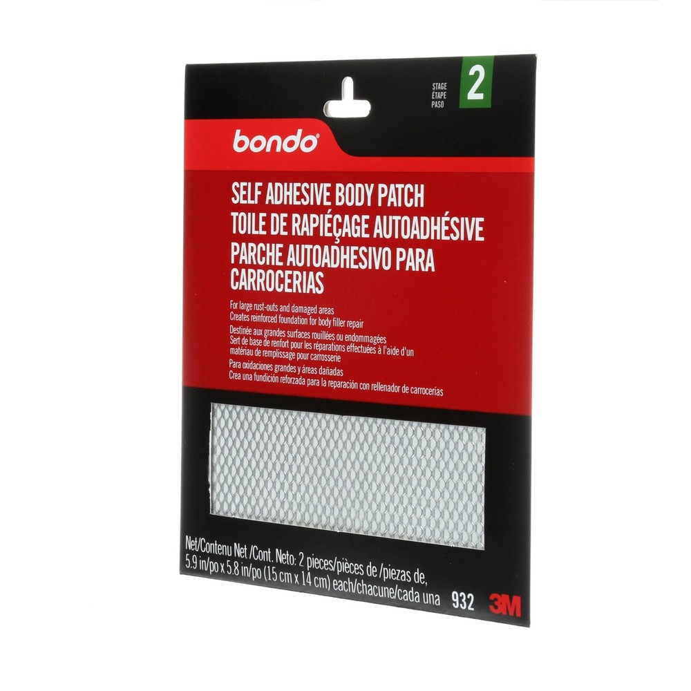 Bondo Self-Adhesive Body Patch, For Large Rust-Outs and Pack, Metallic