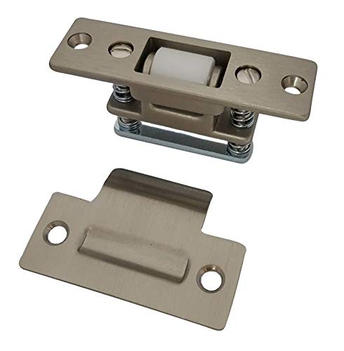 Heavy Duty Solid Brass Adjustable Silent Roller Catch Satin Nickel 1 Pack Latch
