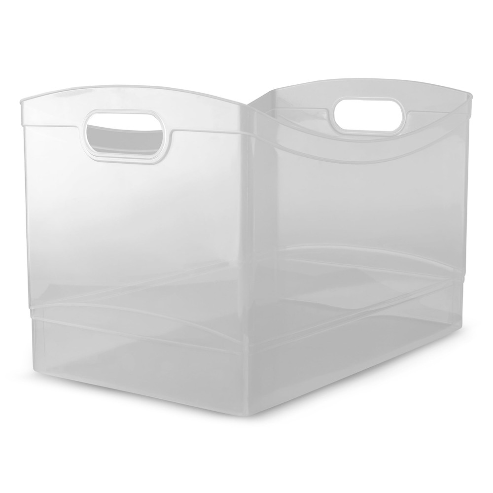 (3 pack) Mainstays Utility Storage Organizer Bin, Clear, 5" x 15"