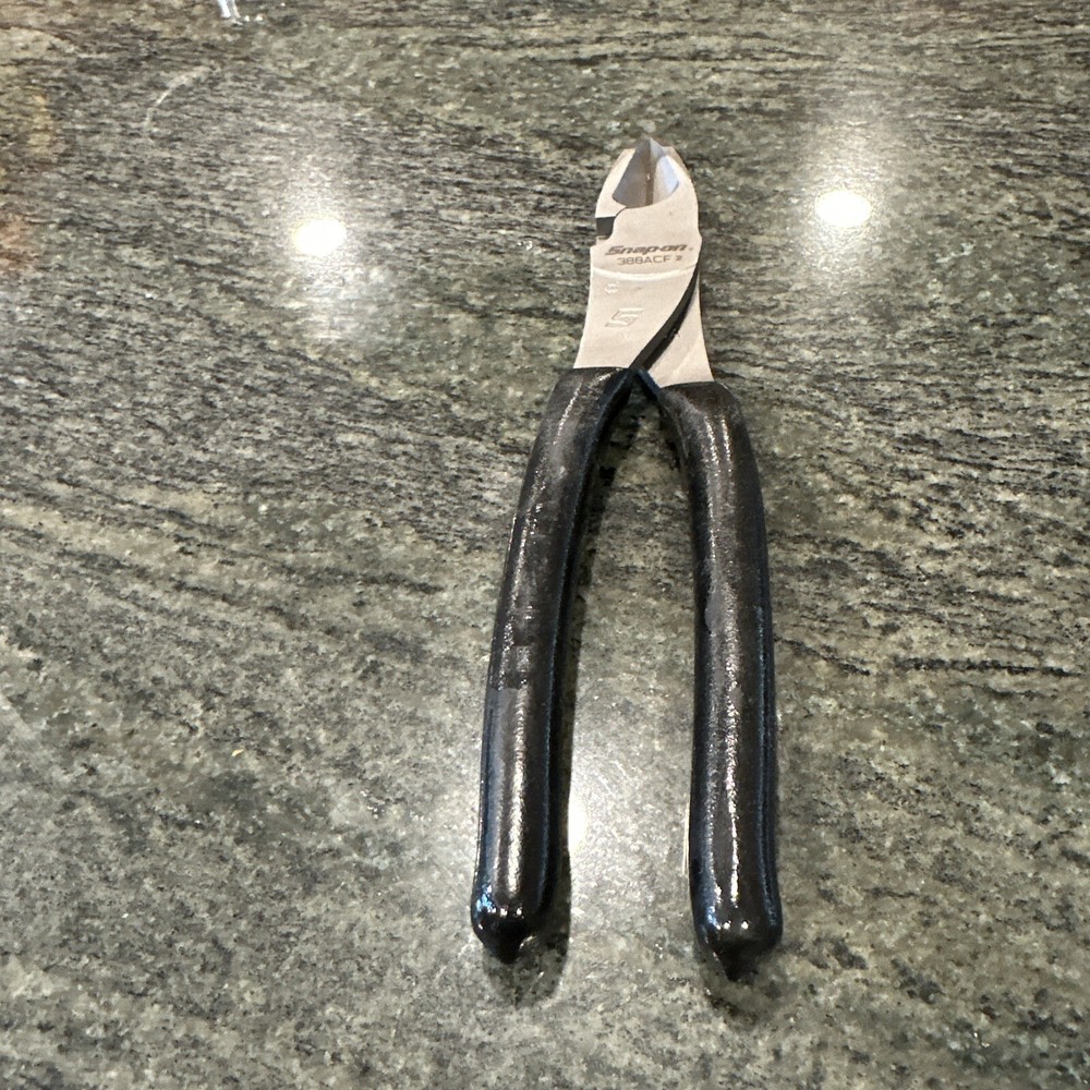 Snap-On 388acf 8" vector edge high leverage diagonal cutter black READ