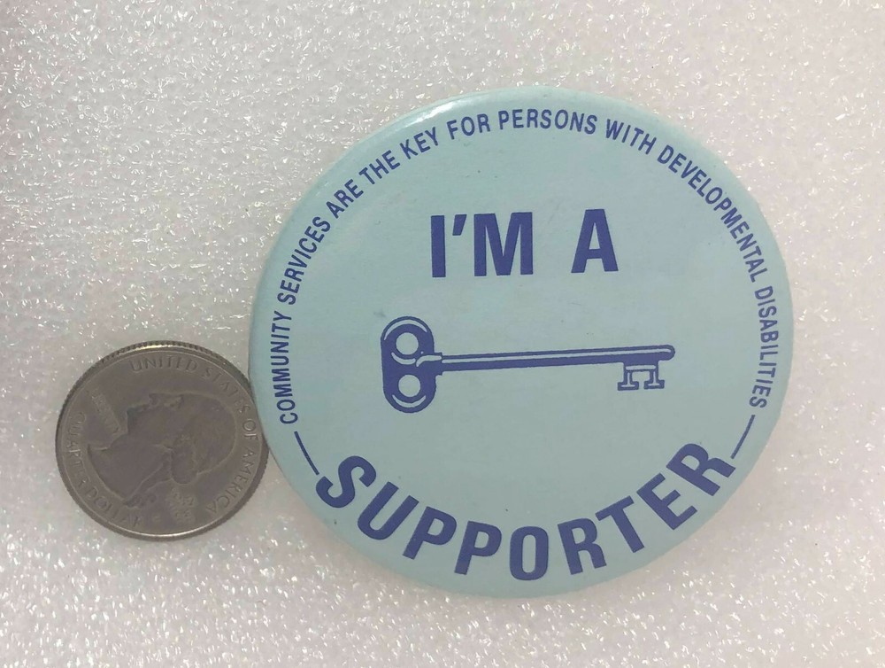 I'm A Key Supporter Button Pin