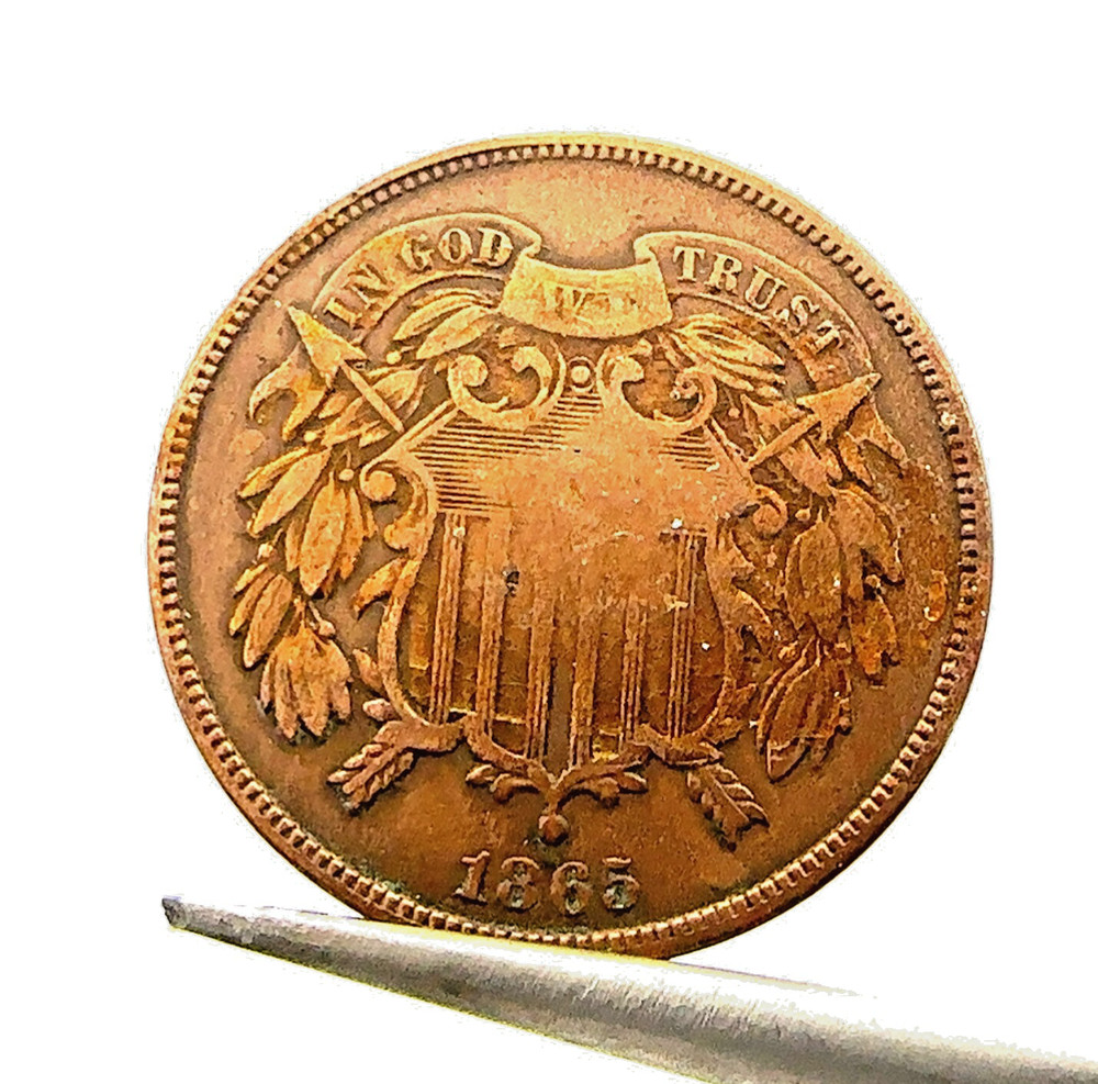 1865 United States 2 Cent Coin