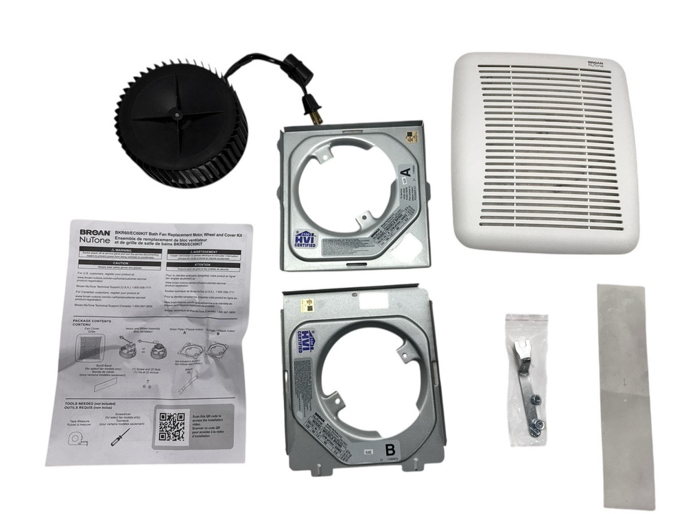 Broan NuTone Quickit 60 CFM Bathroom Vent Upgrade Kit BKR60 (OB1)