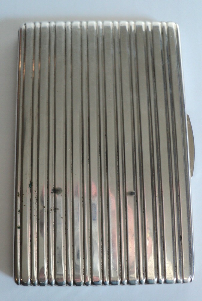Art Deco Sterling Silver Cigarette Case, 195 grams