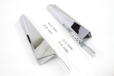 Chrome Fork Mount Wind Deflector Set fits Harley Davidson