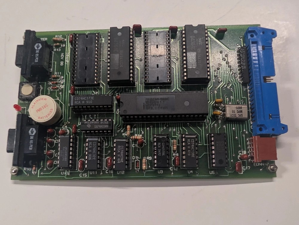 Teaney 8032 Microcontroller Industrial Control Board NOV 88 RS232 Untested