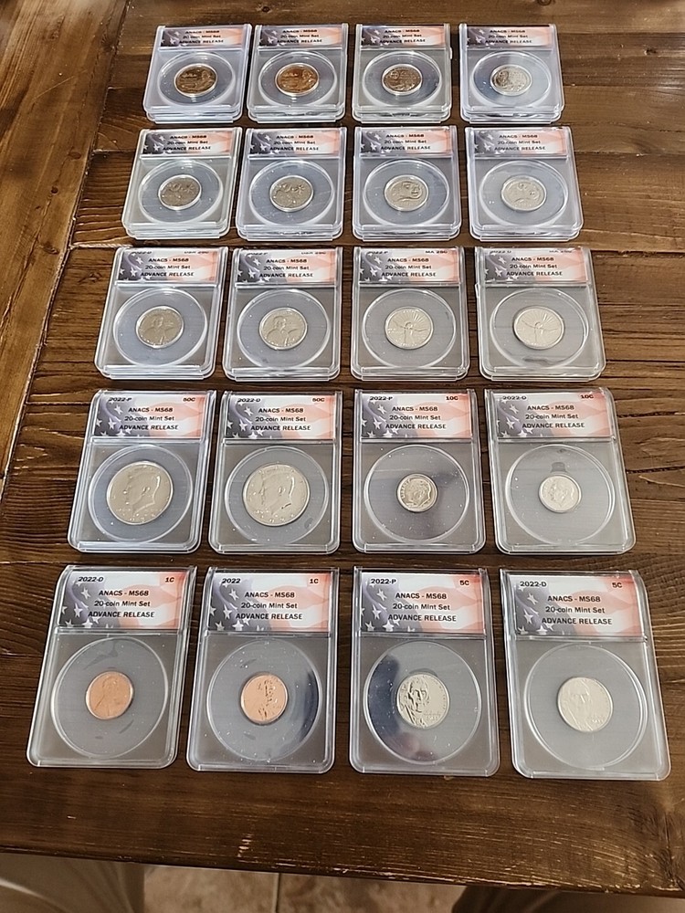 2022 US Mint Set - 20 Coin Set - ANACS MS68 Advance Release