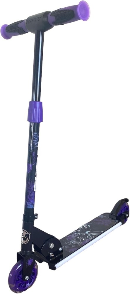 Huffy Marvel Black Panther Inline Scooter, Foldable, Non-Slip Deck, Purple/Black