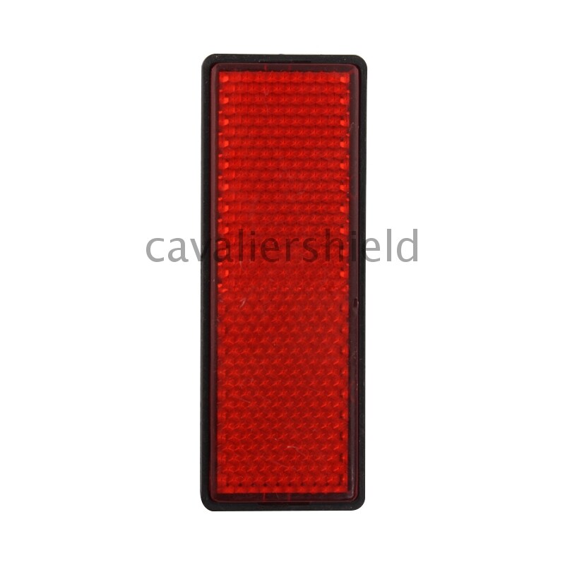 Red Rectangle Warning Reflector Universal Fit for Motorcycles Bikes Dirt Bikes