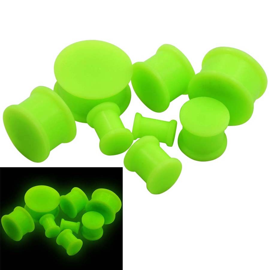 PAIR-SOLID LARGE LIP Silicone Ear Skins-Ear Gauges-Soft Ear plugs-Ear Tunnels