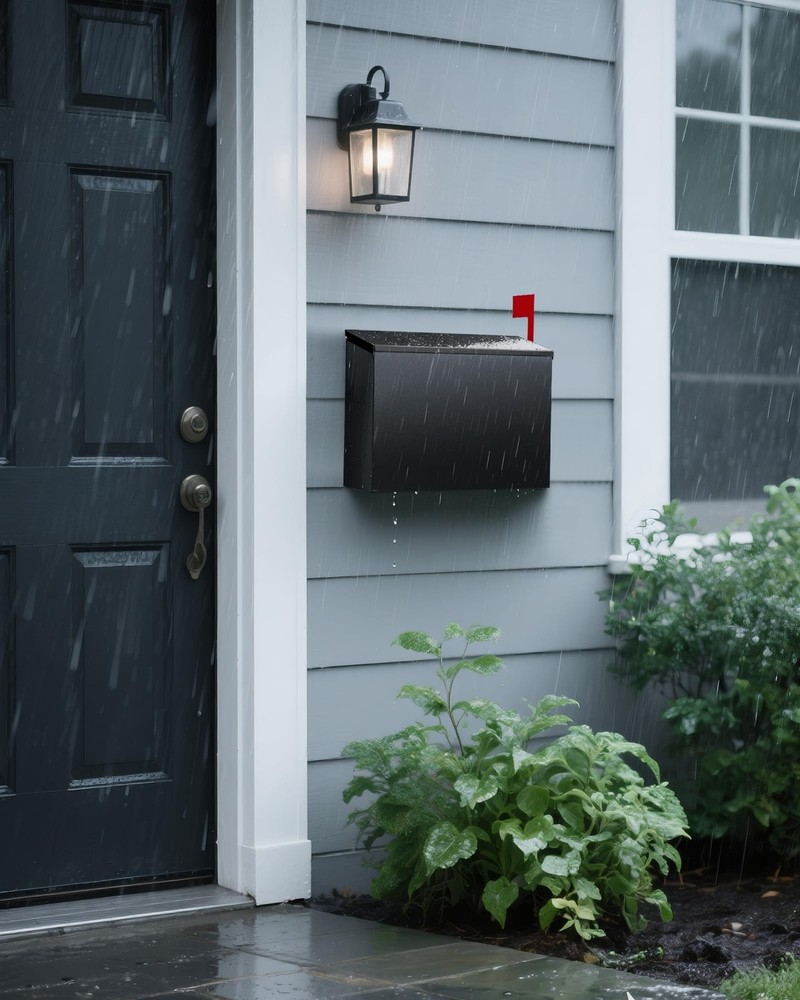 Wall-Mount Mailbox for Outside Large Capacity Rust-Proof Box with Stay-Open L...