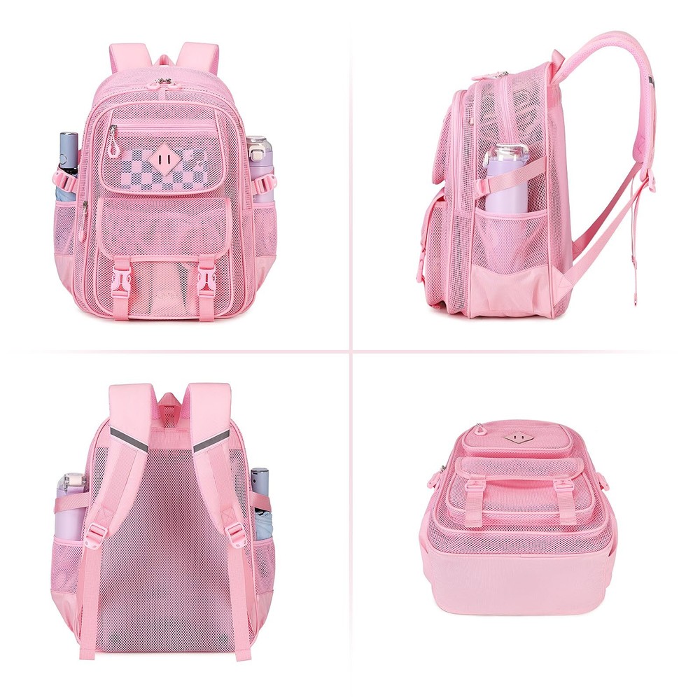 Mesh Backpack Heavy Duty Net Bookbag Ultra-Lightweight See Through Backpack B...