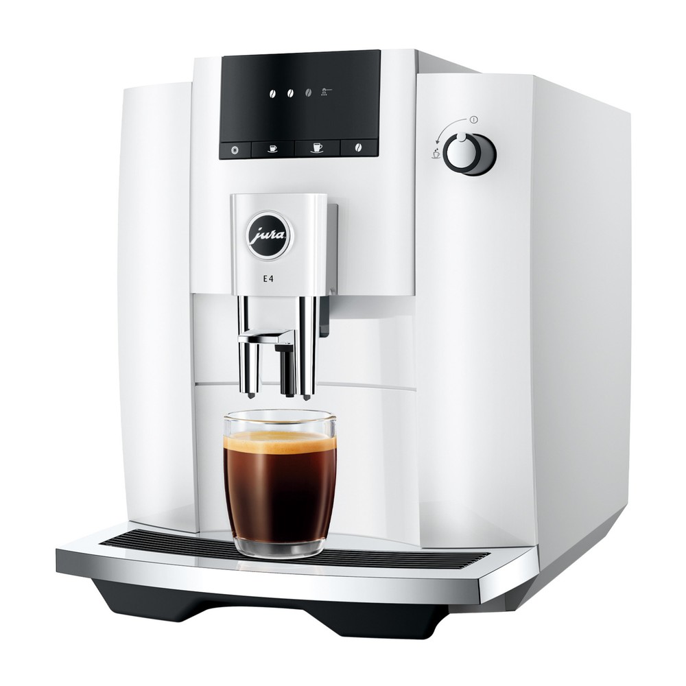 Jura E4 Automatic Coffee Machine Piano White