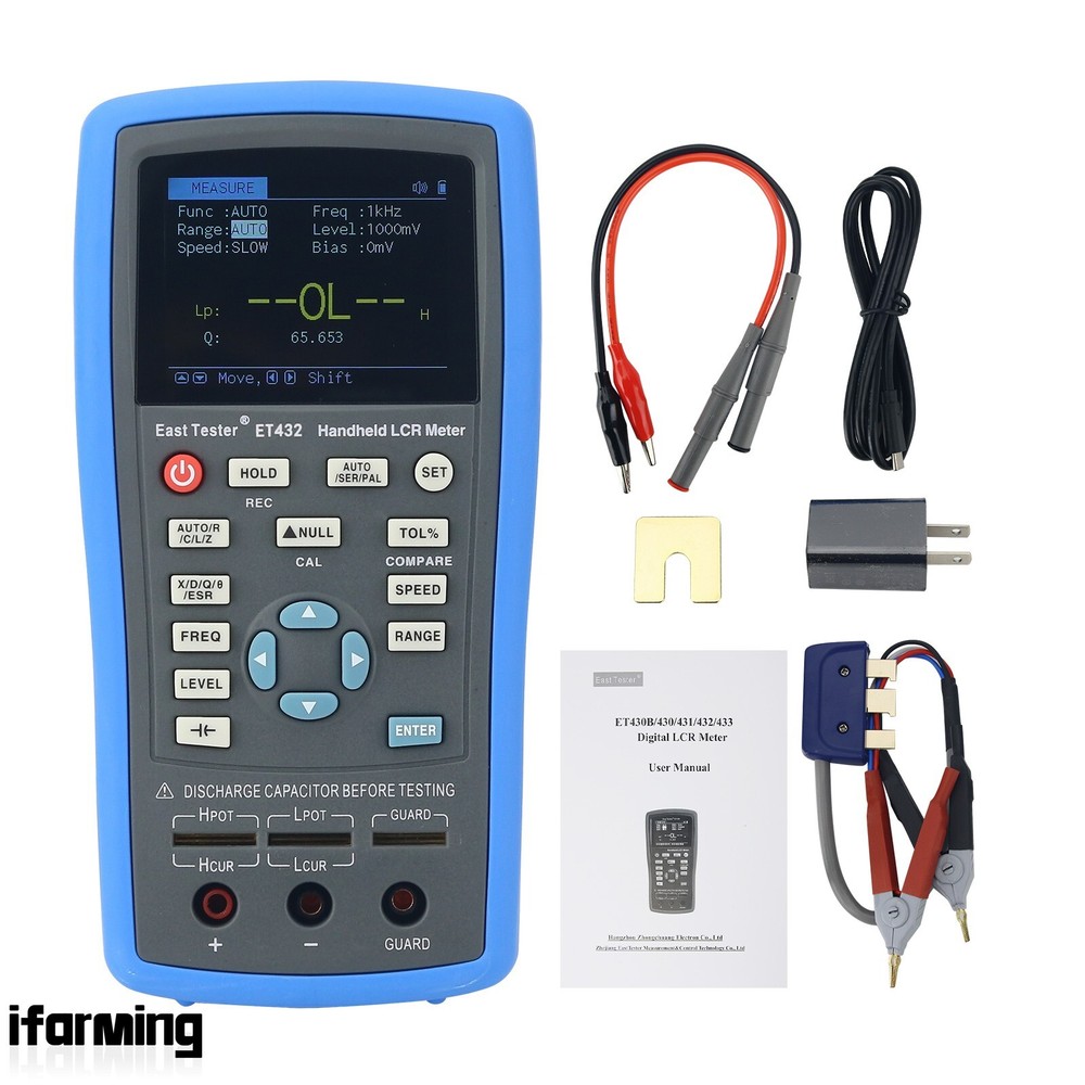 Handheld LCR Meter LCR Tester Capacitance Inductance Meter Frequency 100KHz