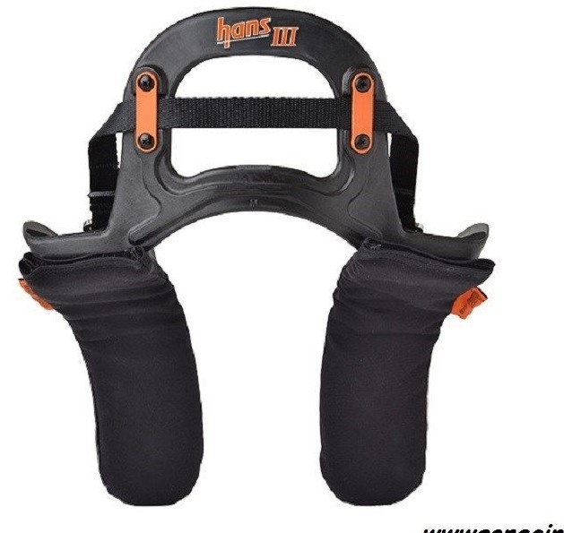 Medium Hans Device III W Quick Click Sliding Tethers,20 Degree,SFI 38.1,SCCA 3