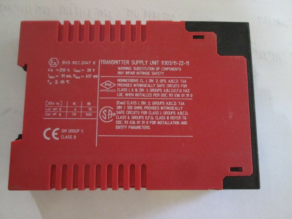 STAHL TRANSMITTER SUPPLY UNIT 9303/11-22-11