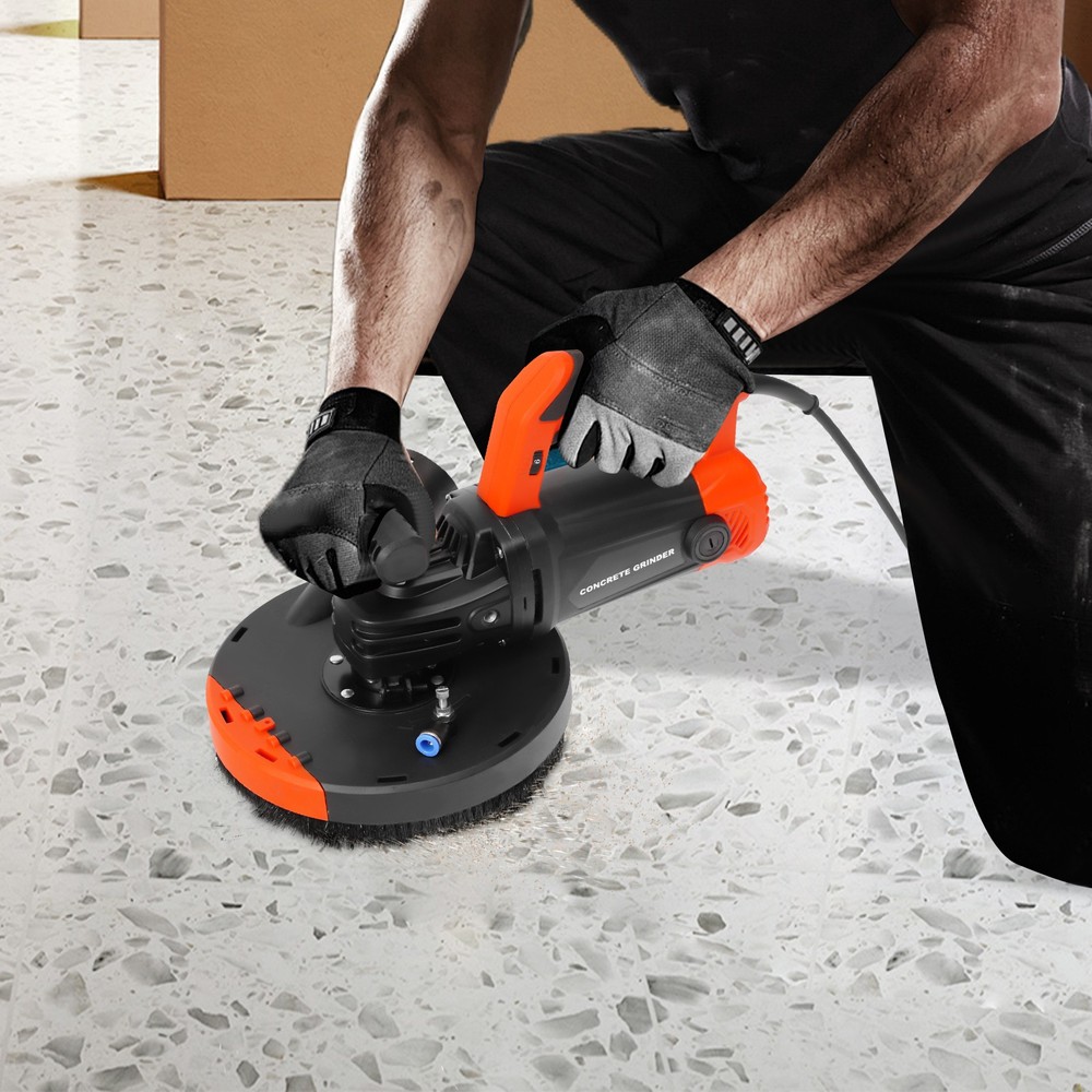 Concrete Surface Grinder Angle Grinder Floor Grinding Machine w/Dust Shroud