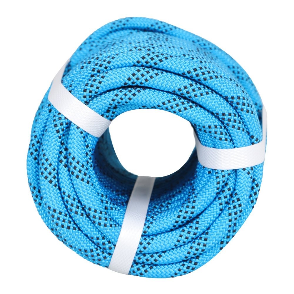 3/8" × 100' Arborist Tree Rope Braid Polyester Rope Blue & Black