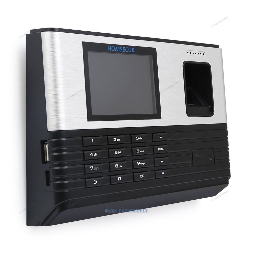 HOMSECUR Support Remote Access WiFi Time Clock & Access Control +50 RFID Cards