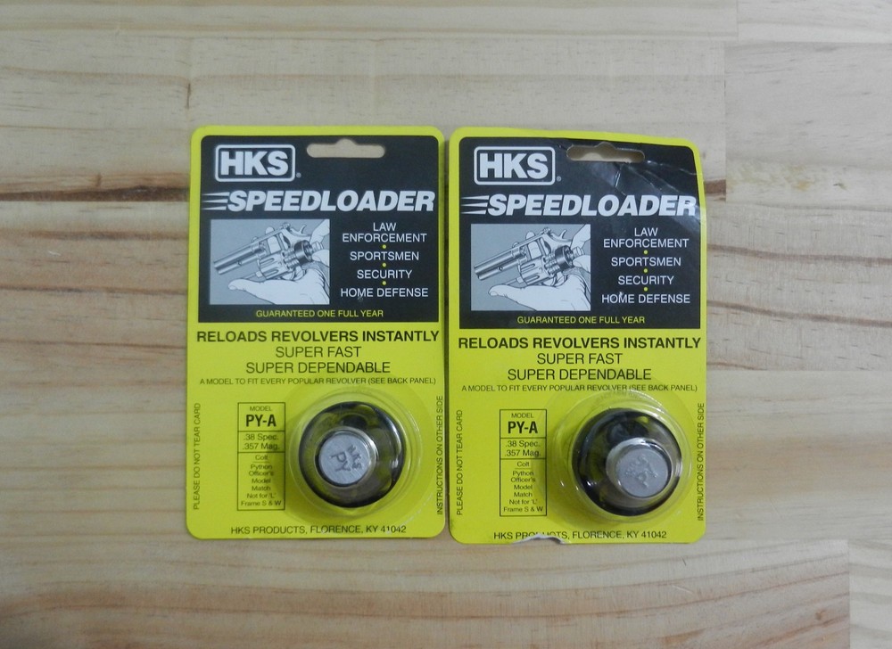 HKS Speedloader;  PY-A;  6-Shot;  38 Spl 357 Mag;  2 Pack;  Fast & Dependable