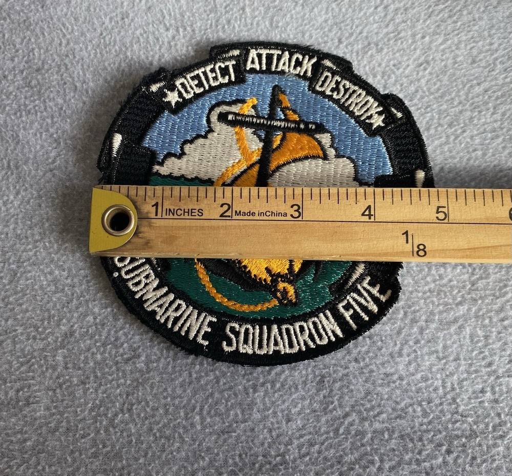 Original 1970's CSS COMSUBRON 5 Commander Submarine Squadron 5 Navy Ship Patch