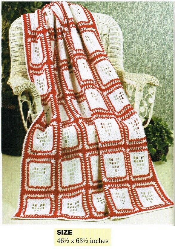 VALENTINE AFGHAN CROCHET PATTERN ONLY - LN RUV