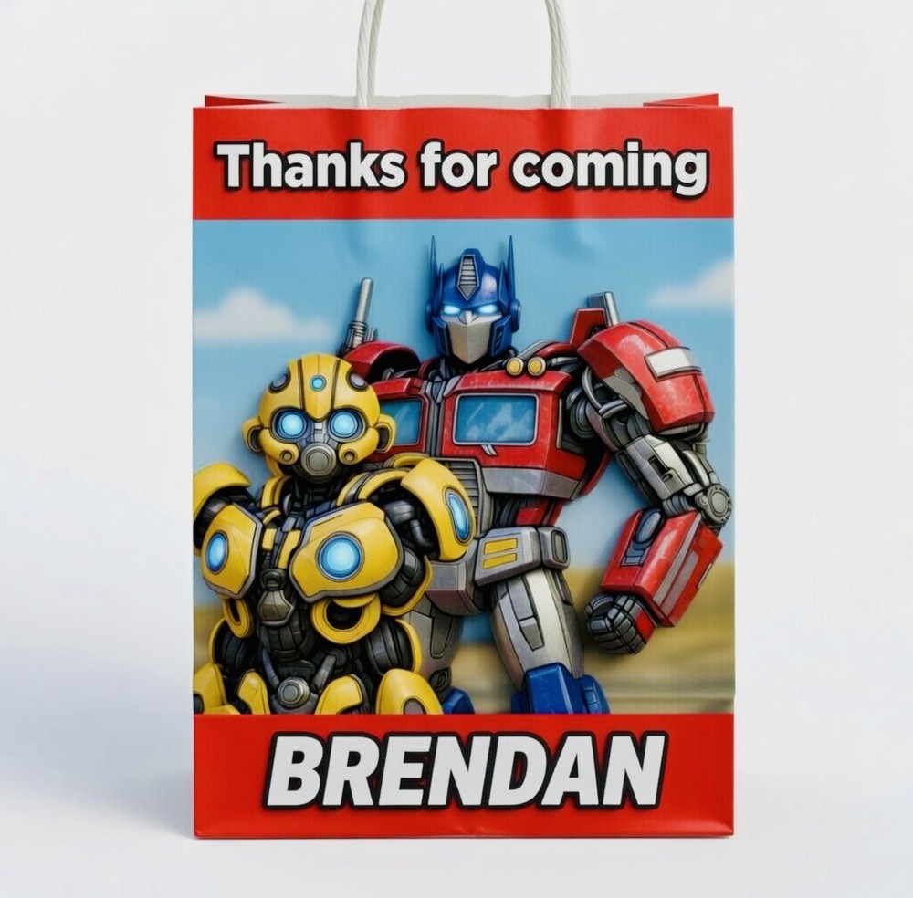 Small Personalised transformers Favor Bag –