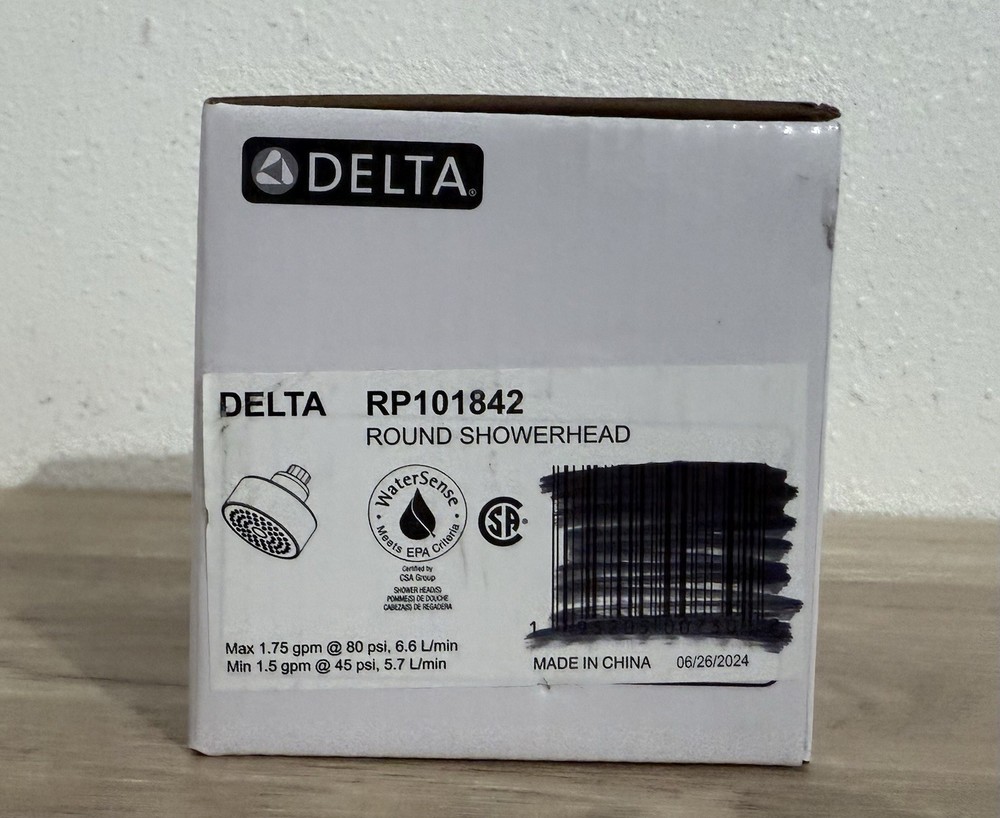Delta Round Shower Head Chrome Silver RP101842 Modern 3.5” Single Function